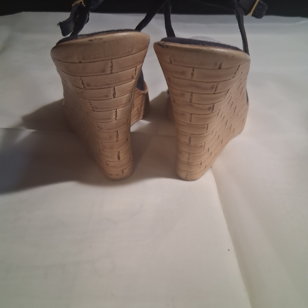Rouge Helium Denim Blue Wedge Sandals - Picture 4 of 4